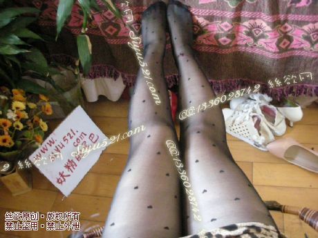 点点爱心黑色超薄丝袜原味丝袜|袜类臭连裤袜