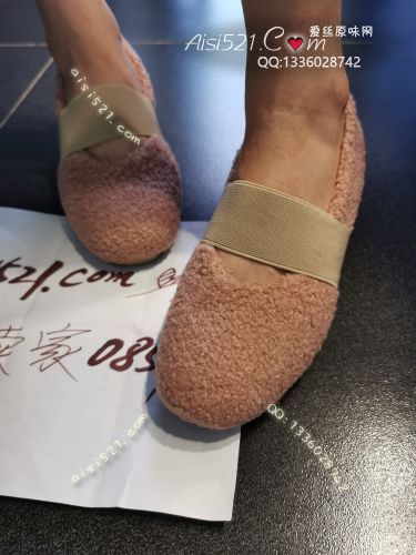 粉毛毛鞋原味女鞋|鞋类高中短跟
